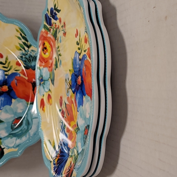 NWT Set of 4 Pioneer Woman Melamine, Delaney Plates - Picture 3 of 14